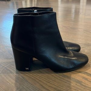 MK leather ankle boots